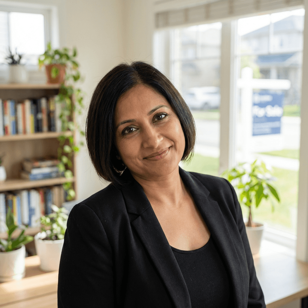 Client portrait in a refined residential setting